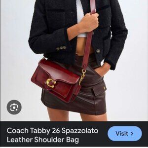 In Search Of Coach Spazzolato Leather Tabby 26 - Dark Neutral